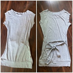 Long grey shirt- great with leggings